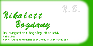 nikolett bogdany business card