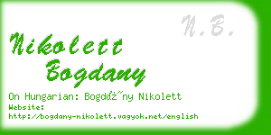 nikolett bogdany business card